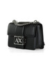 NERO | Borsa a tracolla con placca logo frontale