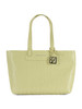 GIALLO | Borsa shopping con motivo logo impresso