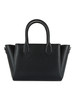 NERO | Borsa a mano con patch logo frontale
