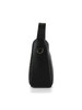 SCHWARZ | Mini-Hobo-Tasche im Rafia-Look mit Logo-Patch