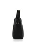 NERO | Borsa mini hobo effetto rafia con patch logo