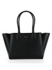 NERO | Borsa tote con patch logo frontale