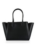 NERO | Borsa tote con patch logo frontale