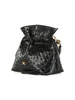 NERO | Pochette in pelle con stampa struzzo