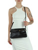 SCHWARZ | Schultertasche aus Leder BELT BAG CLASSIC