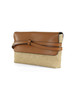 BEIGE | Pochette in paglia e pelle BELTY