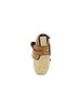 BEIGE | Strohpochette mit Leder BELTY