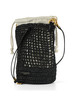NERO | Borsa a secchiello NEFELI in paglia crochet