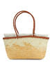DUNKELGELB | PALOMA Medium Tasche aus geflochtenem Stroh