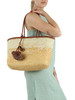 DUNKELGELB | PALOMA Large Tasche aus geflochtenem Stroh