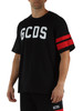 NERO | T-shirt loose fit in cotone con logo frontale