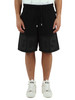 NERO | Pantaloncini sportivi in cotone garzato