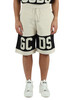 BEIGE | Pantaloncini sportivi in cotone garzato