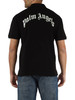 NERO | Polo in cotone piquet con scritta logo
