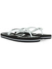 BIANCO/NERO | Infradito Beachwear con scritta logo