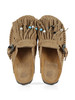 BEIGE | Sabot CARIBE SUEDE con frange