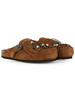 MARRONE | Sabot CARIBE SUEDE con frange