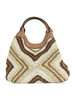 BEIGE | Borsa a mano in paglia e pelle DUA Medium
