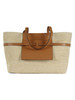 BEIGE | Borsa shopping in paglia e pelle BELTY
