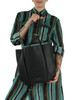 NERO | Borsa shopping LILY in pelle grana maxi