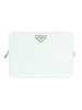 BIANCO | Borsa a mano FLAT FLOWE 26 effetto saffiano