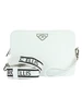 BIANCO | Borsa a mano FLAT FLOWE 26 effetto saffiano