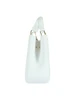 BIANCO | Borsa a mano FLAT KIRA con placca logo