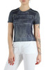 BLU | LIU JO feat. ELODIE: T-shirt stampa denim in viscosa stretch