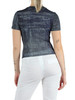 BLU | LIU JO feat. ELODIE: T-shirt stampa denim in viscosa stretch