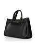 SCHWARZ | CASSIOPE DO Medium Handtasche aus genarbtem Leder