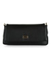 SCHWARZ | VIRGINIA PLATE Medium Tasche aus genarbtem Leder