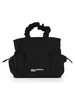 NERO | Borsa a mano in tessuto con scritta logo a rilievo
