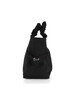 NERO | Borsa a mano in tessuto con scritta logo a rilievo