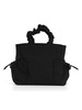 NERO | Borsa a mano in tessuto con scritta logo a rilievo