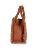 MARRONE CHIARO | Borsa BEACH SHOPPER in canvas con ricamo logo