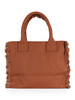 MARRONE CHIARO | Borsa BEACH SHOPPER in canvas con ricamo logo
