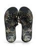 NERO | Sandali infradito con zeppa e pietre decorative