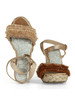 BEIGE | Sandali con zeppa e frange