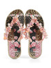 ROSA | Infradito in gomma con paillettes e perline