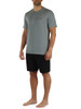 GRIGIO | UNDERWEAR: Pigiama in cotone stretch composto da t-shirt e pantaloncini