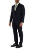 BLU SCURO | Abito due pezzi in lana vergine Drop 6R