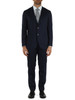BLU SCURO | Abito due pezzi in lana vergine Drop 6R