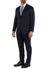 BLU SCURO | Abito due pezzi in lana vergine Drop 6R