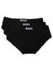 NERO | Il set BOSS ONE comprende tre paia di slip in cotone organico stretch