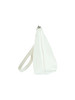 BIANCO | BEACH: Mini pochette in canvas con stampa logo glitterata