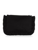 NERO | BEACH: Pochette in canvas con rouches