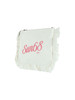 BIANCO | BEACH: Pochette in canvas con rouches
