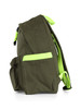 VERDE MILITARE | BEACH: Zaino in canvas con stampa logo frontale