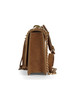 MARRONE CHIARO | Borsa a tracolla in suede con scritta logo in metallo