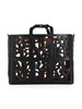 SCHWARZ | Shopper-Tasche mit Schriftzug und zweite Tasche innen